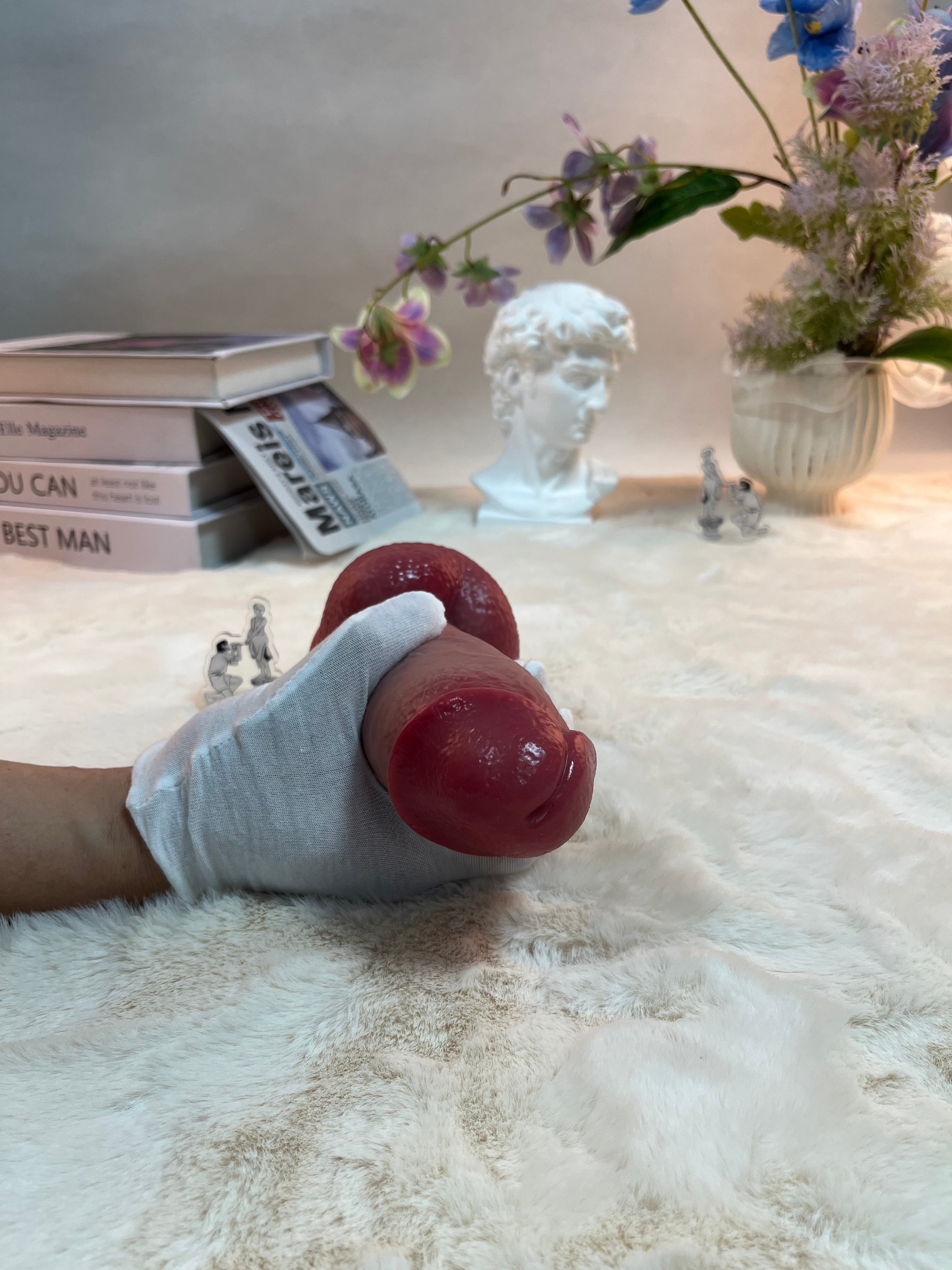 735g/1.62lb Remote-controlled, vibrating, extendable, heated, high-end liquid silicone vibrator for women—ultra-safe and waterproof (washable)