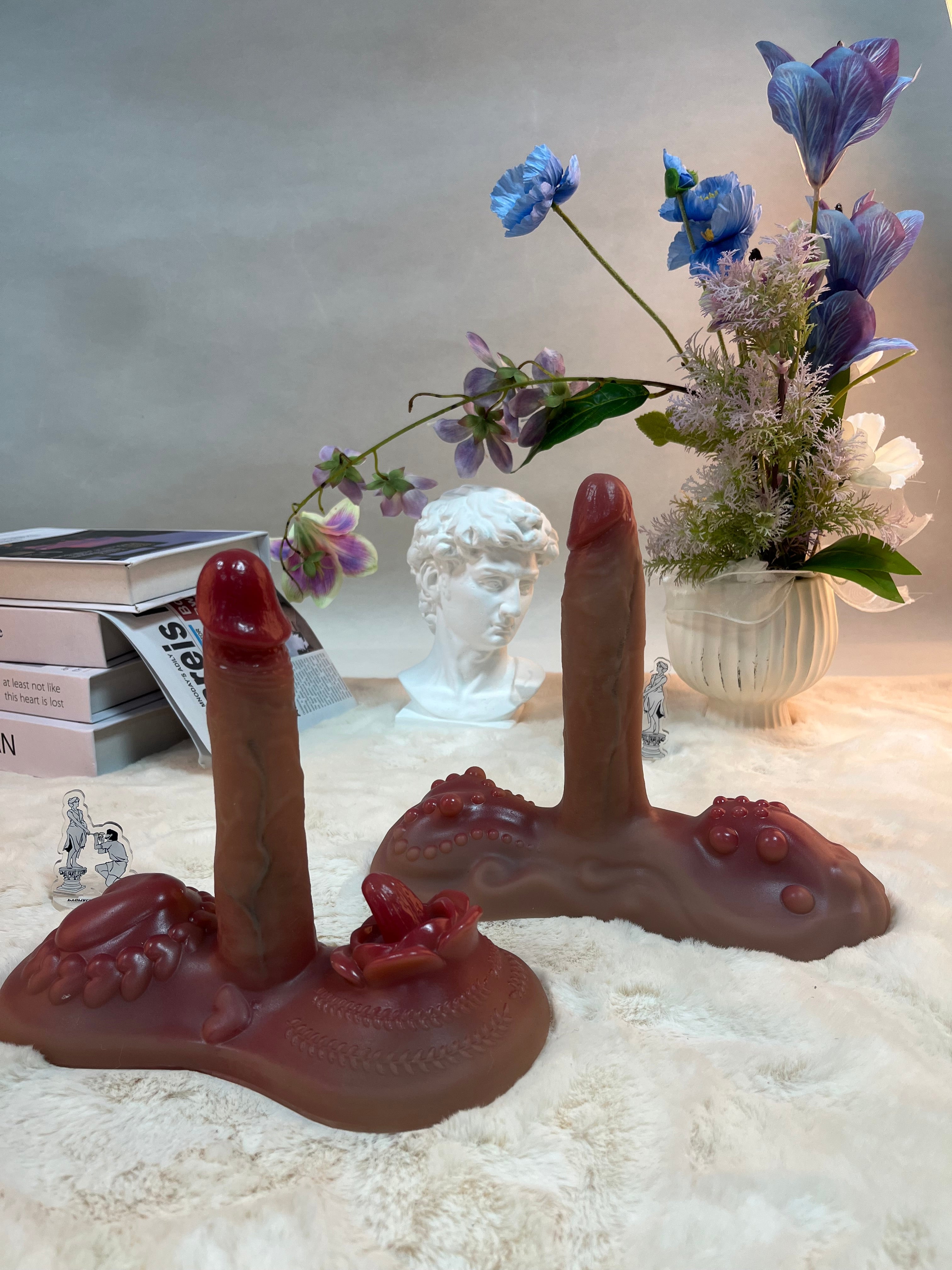 900g/1.98lb Premium Remote-Control Silicone Dildo – Auto Thrusting & Heating Function