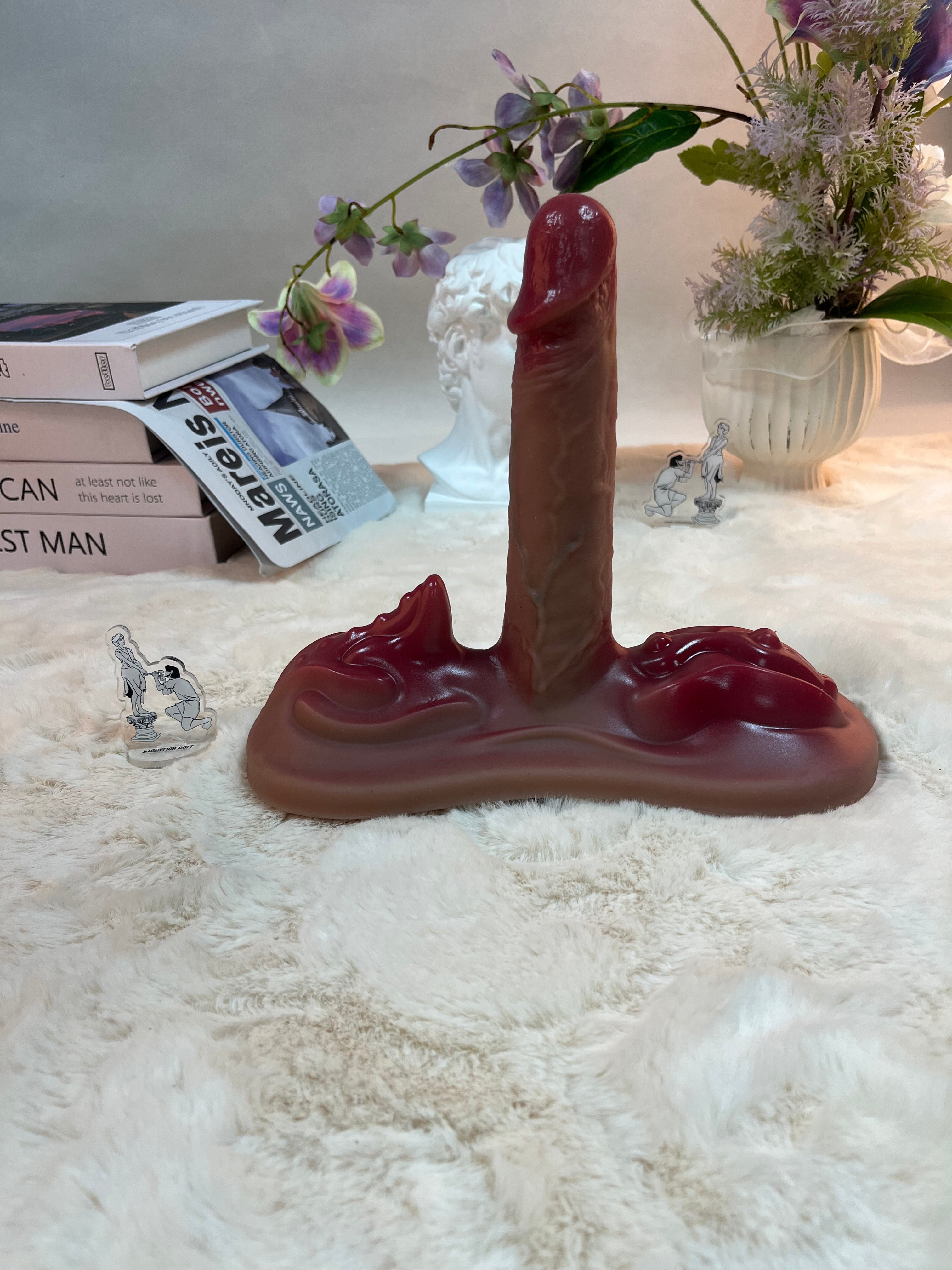 960g/2.12lb Premium Remote-Control Silicone Dildo – Auto Thrusting & Heating Function