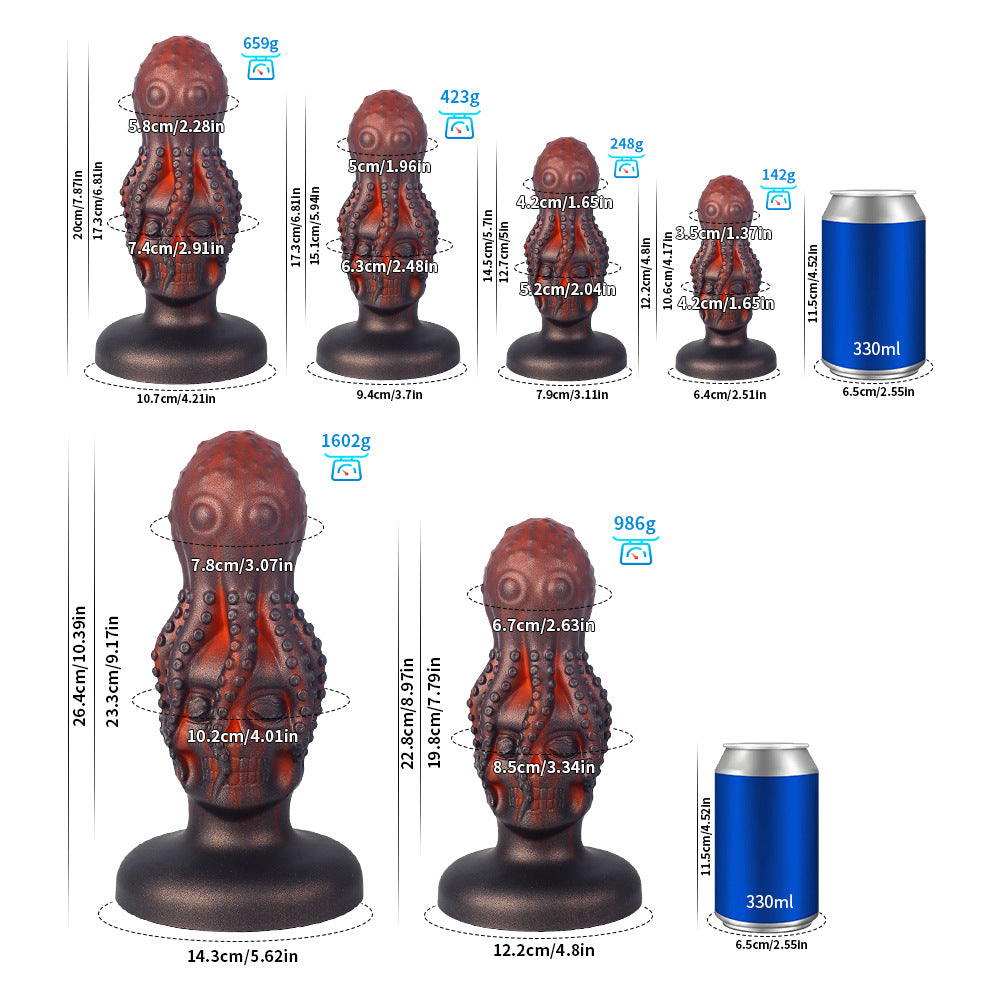 Tapón anal con forma especial de calavera de pulpo