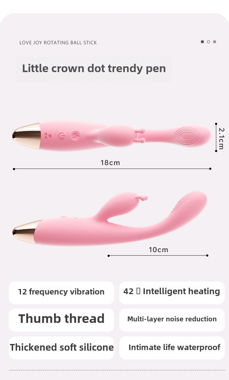 Punto de calentamiento de doble choque Tide pen Electrodoméstico femenino Vibrador Estimulación del clítoris