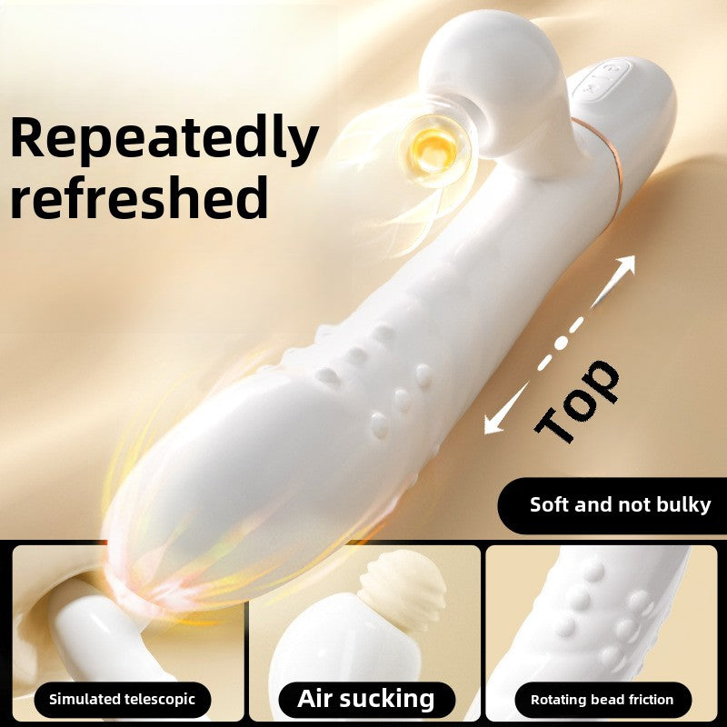 Bâton de succion Bâton de perles rétractable Ustensiles féminins Vibration de massage Jouets sexuels