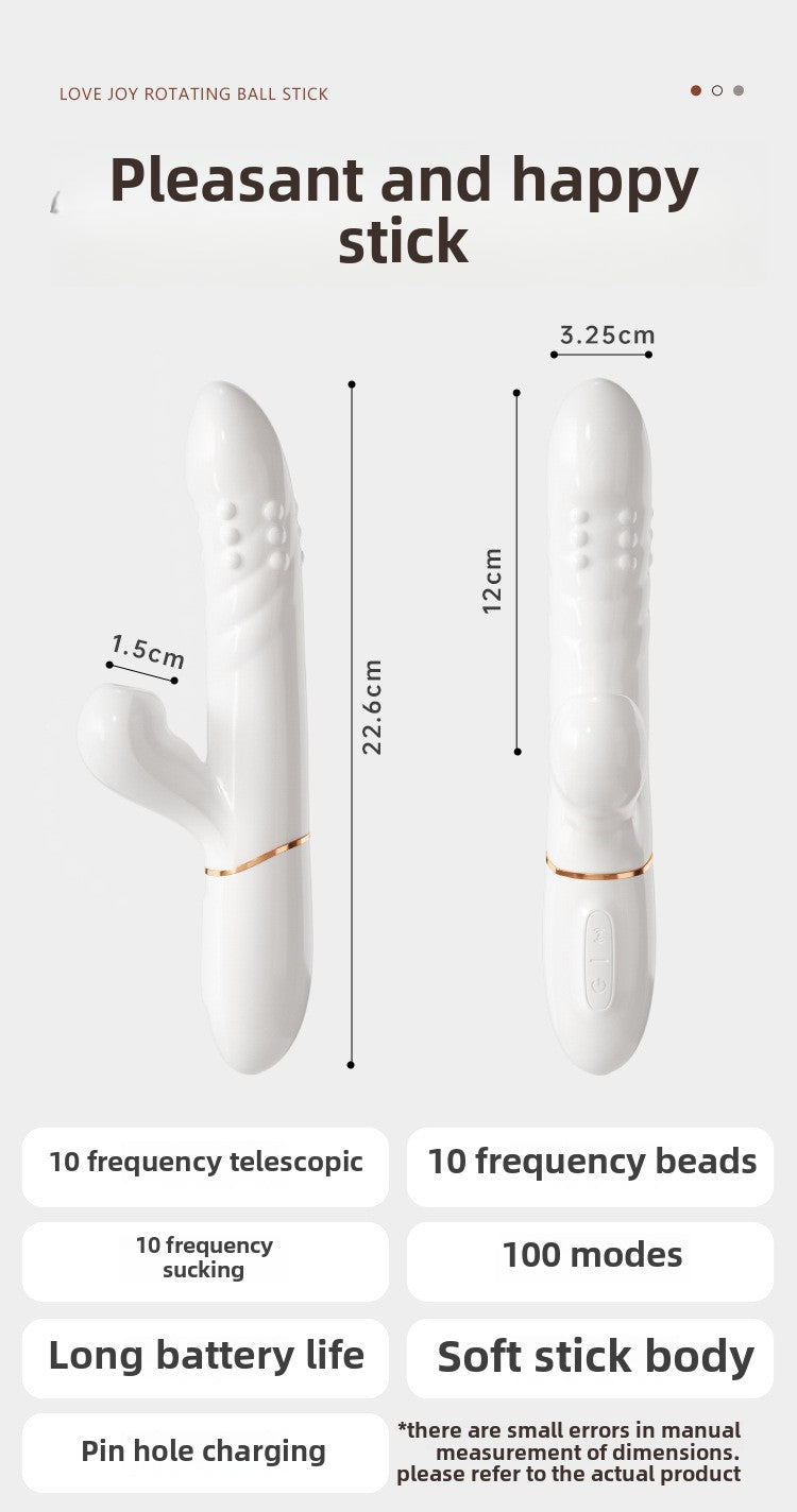 Bâton de succion Bâton de perles rétractable Ustensiles féminins Vibration de massage Jouets sexuels