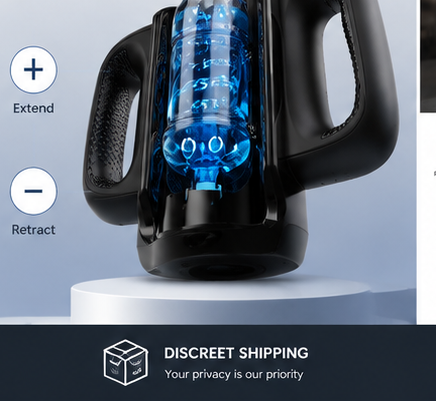 Envío Gratis丨Masturbador Masculino Eléctrico con 12 Moldes y Frecuencias de Empuje + Soporte para Teléfono Gratis para Parejas de Película + Entrada para Auriculares Incluida