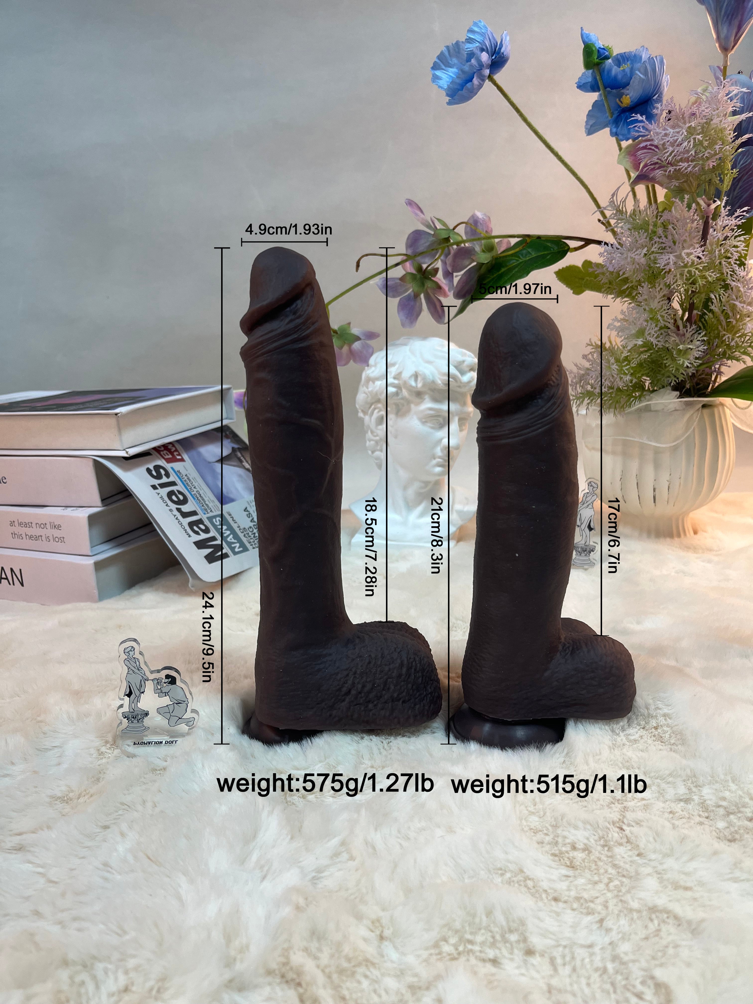 575g/1.27lb Premium Silicone Dildo with Heating, Vibration & Auto Thrusting