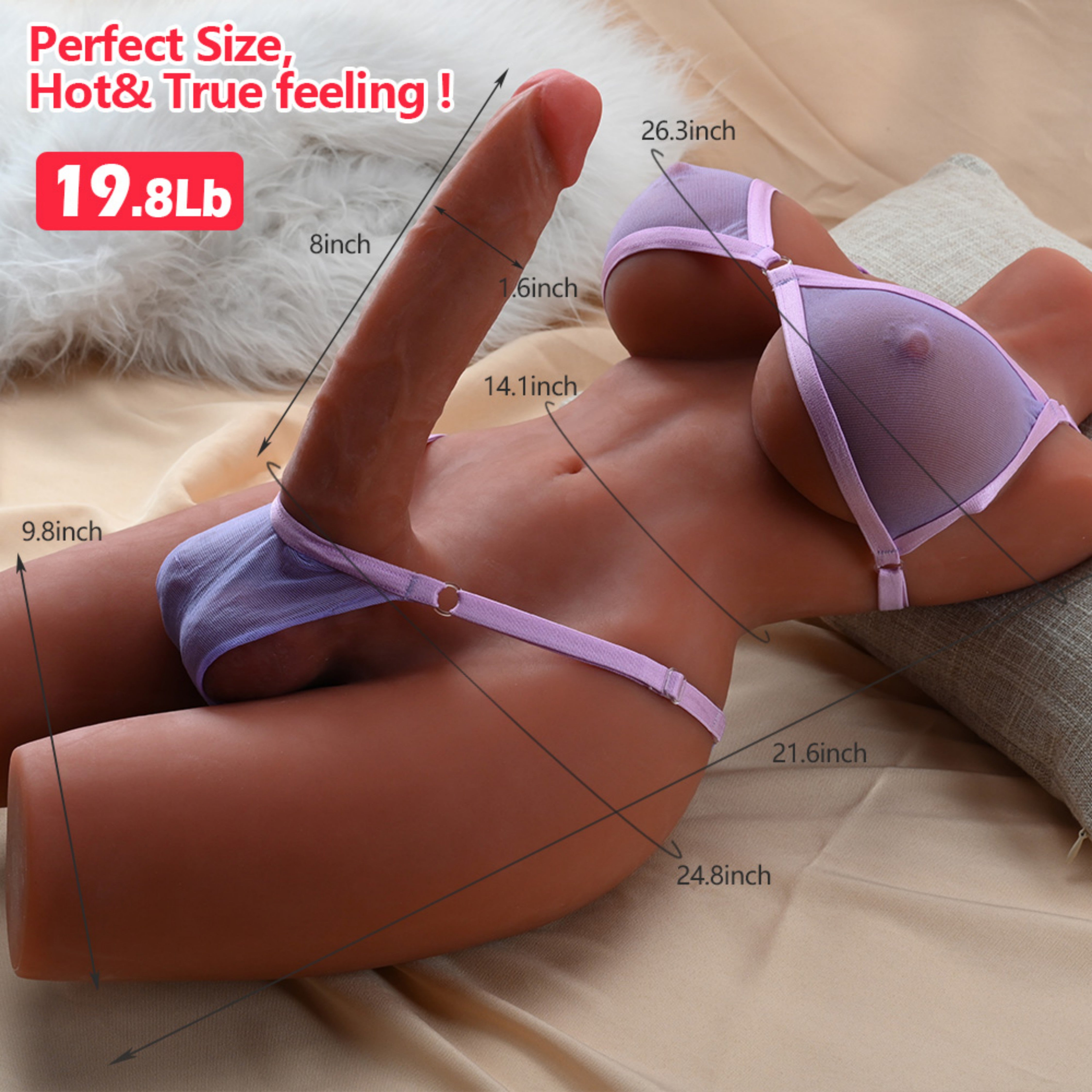 USA In Stock丨Fast Shipping丨55cm/21.7Inch Sex Doll – Torso Only