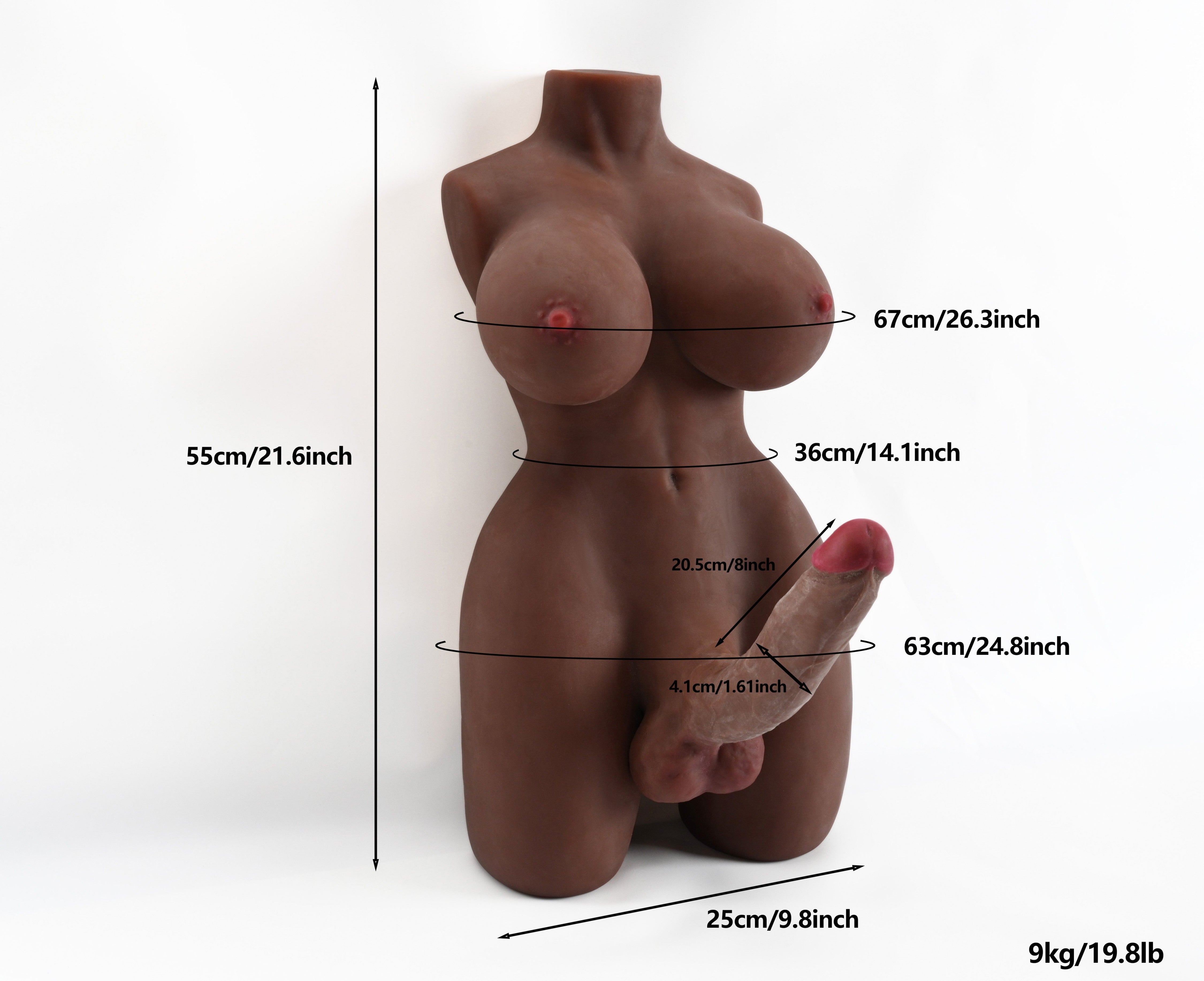 USA In Stock丨Fast Shipping丨55cm/21.7Inch Sex Doll – Torso Only