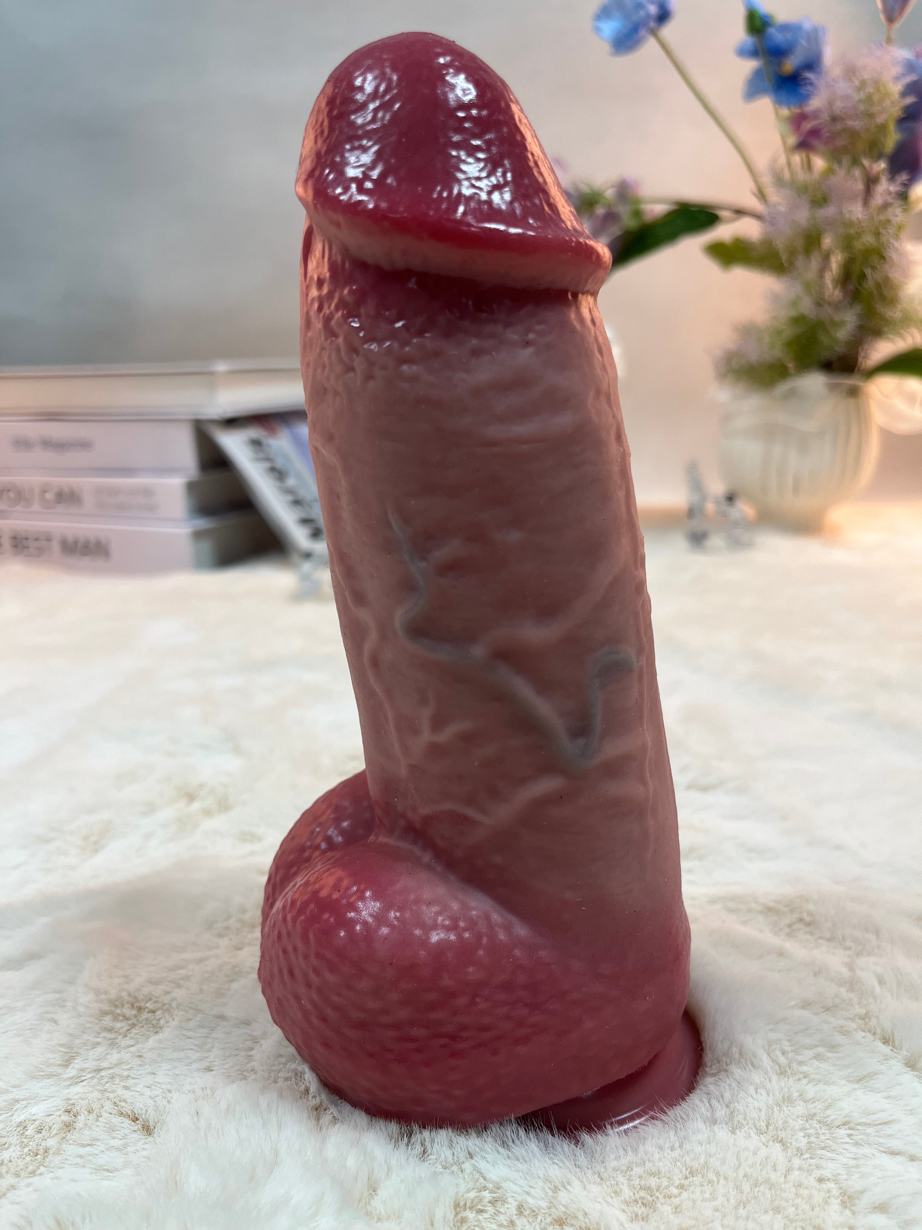 735g/1.62lb Remote-controlled, vibrating, extendable, heated, high-end liquid silicone vibrator for women—ultra-safe and waterproof (washable)