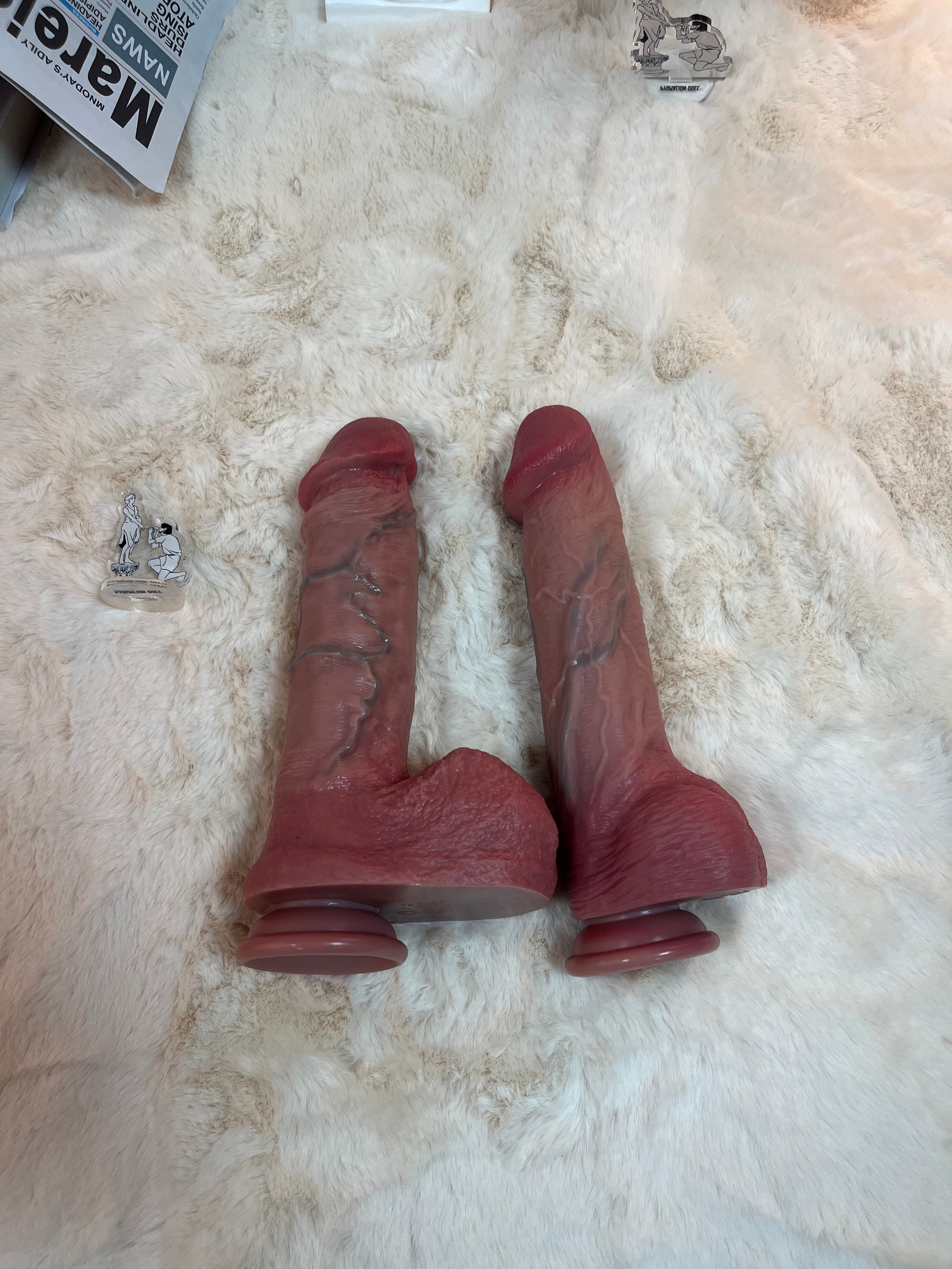 450g/0.99lb Premium Silicone Dildo with Heating, Vibration & Auto Thrusting
