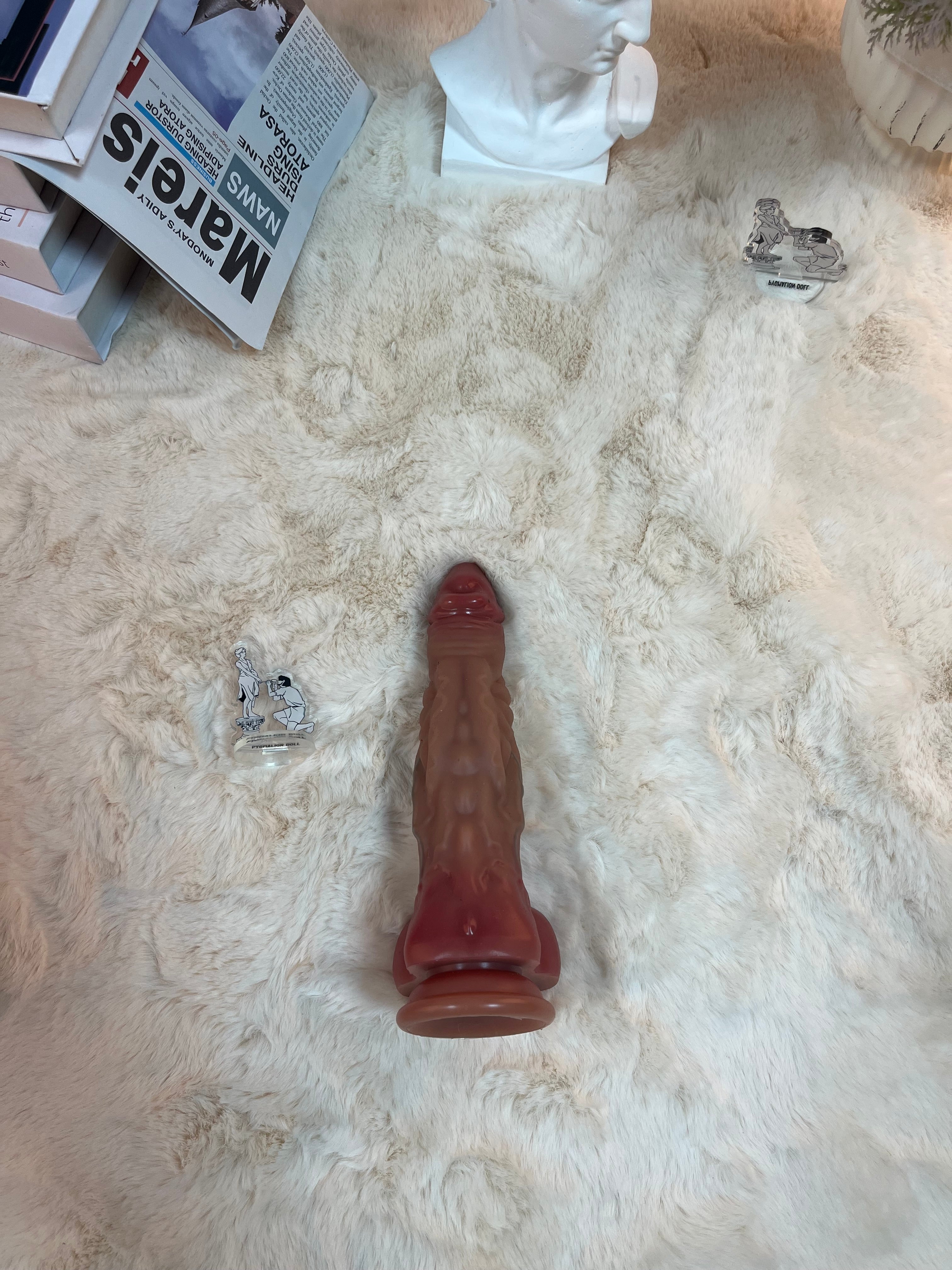 420g/0.9lb Premium Silicone Dildo with Heating, Vibration & Auto Thrusting