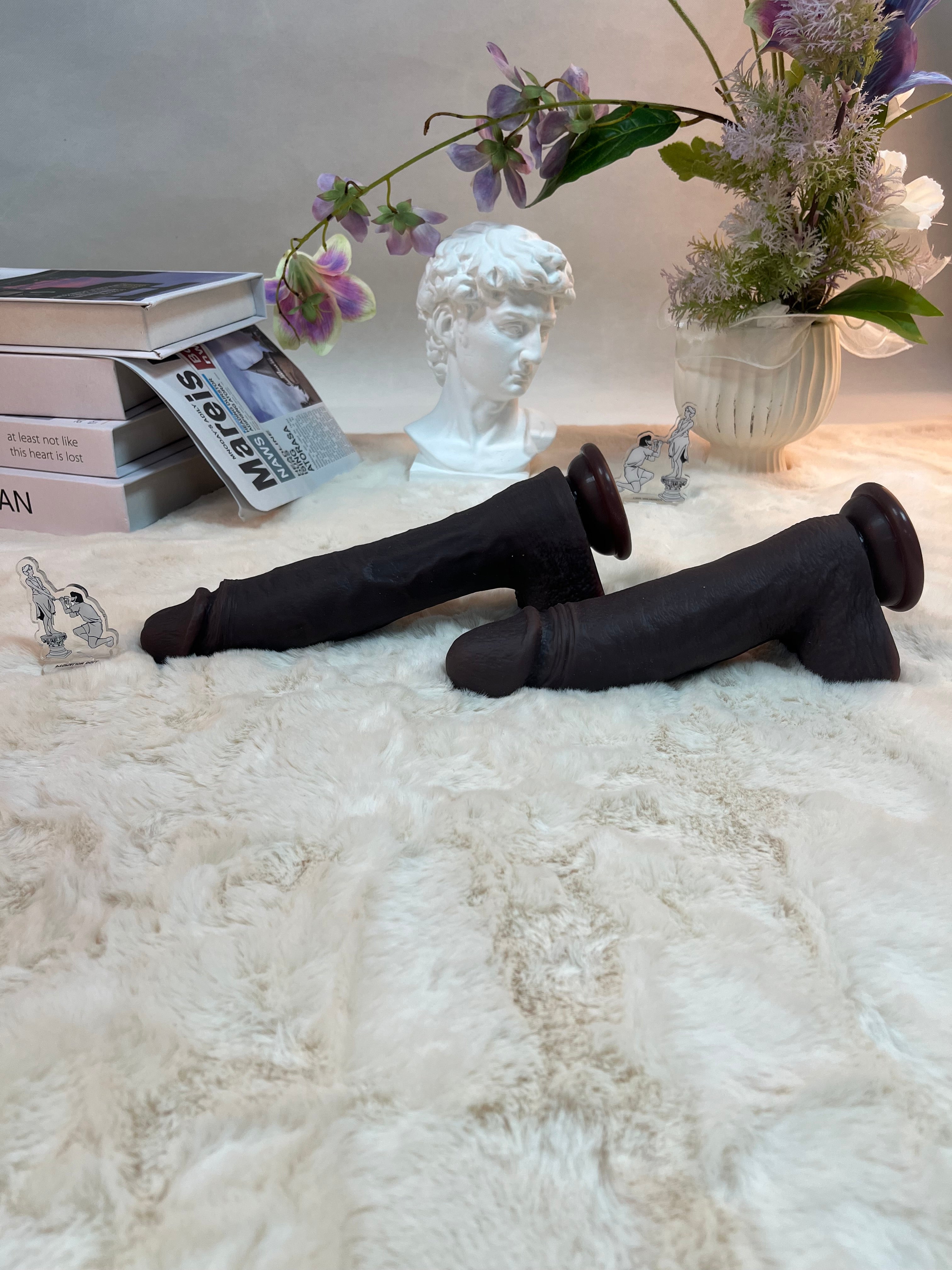 575g/1.27lb Premium Silicone Dildo with Heating, Vibration & Auto Thrusting
