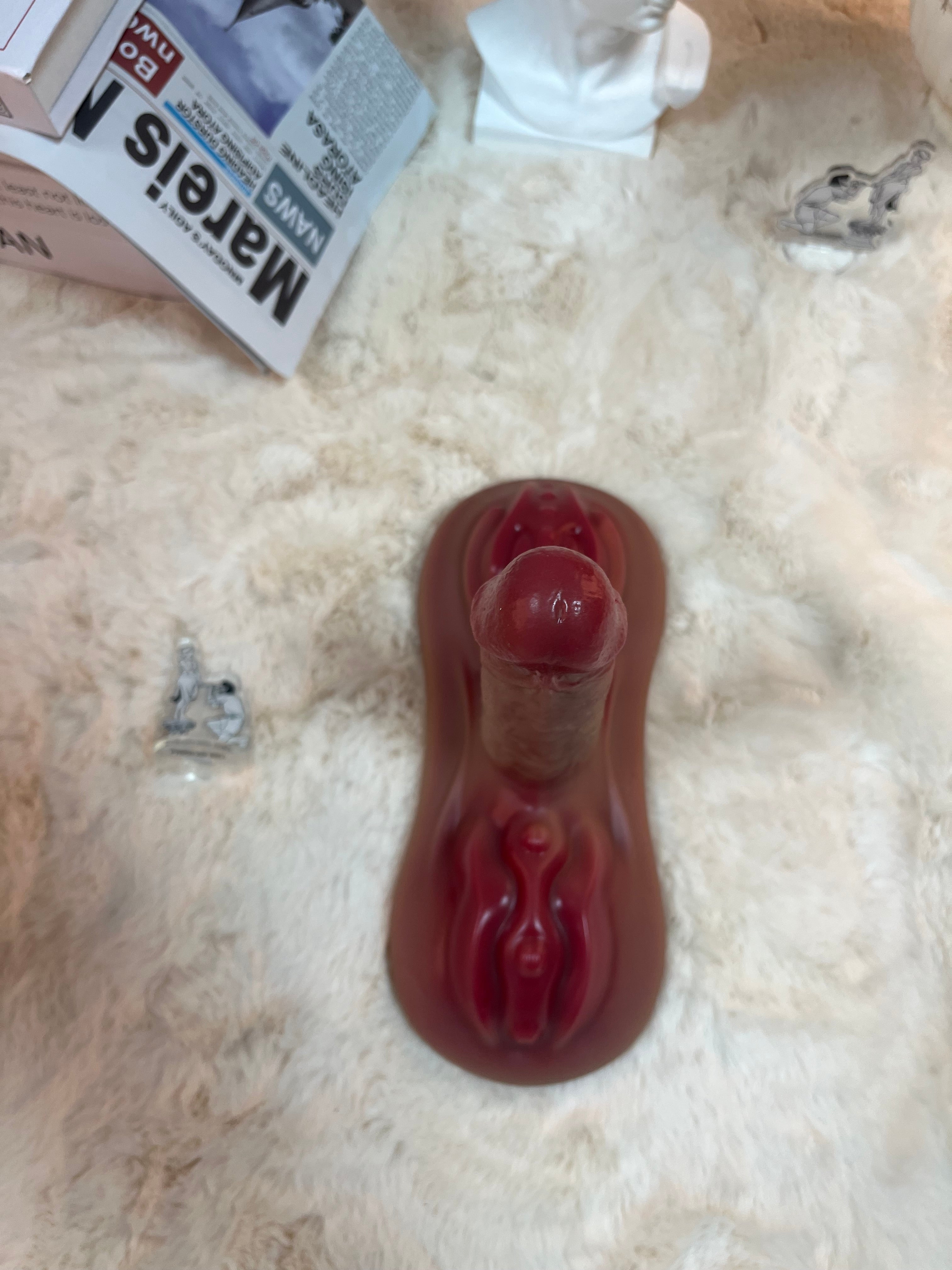 960g/2.12lb Premium Remote-Control Silicone Dildo – Auto Thrusting & Heating  Function
