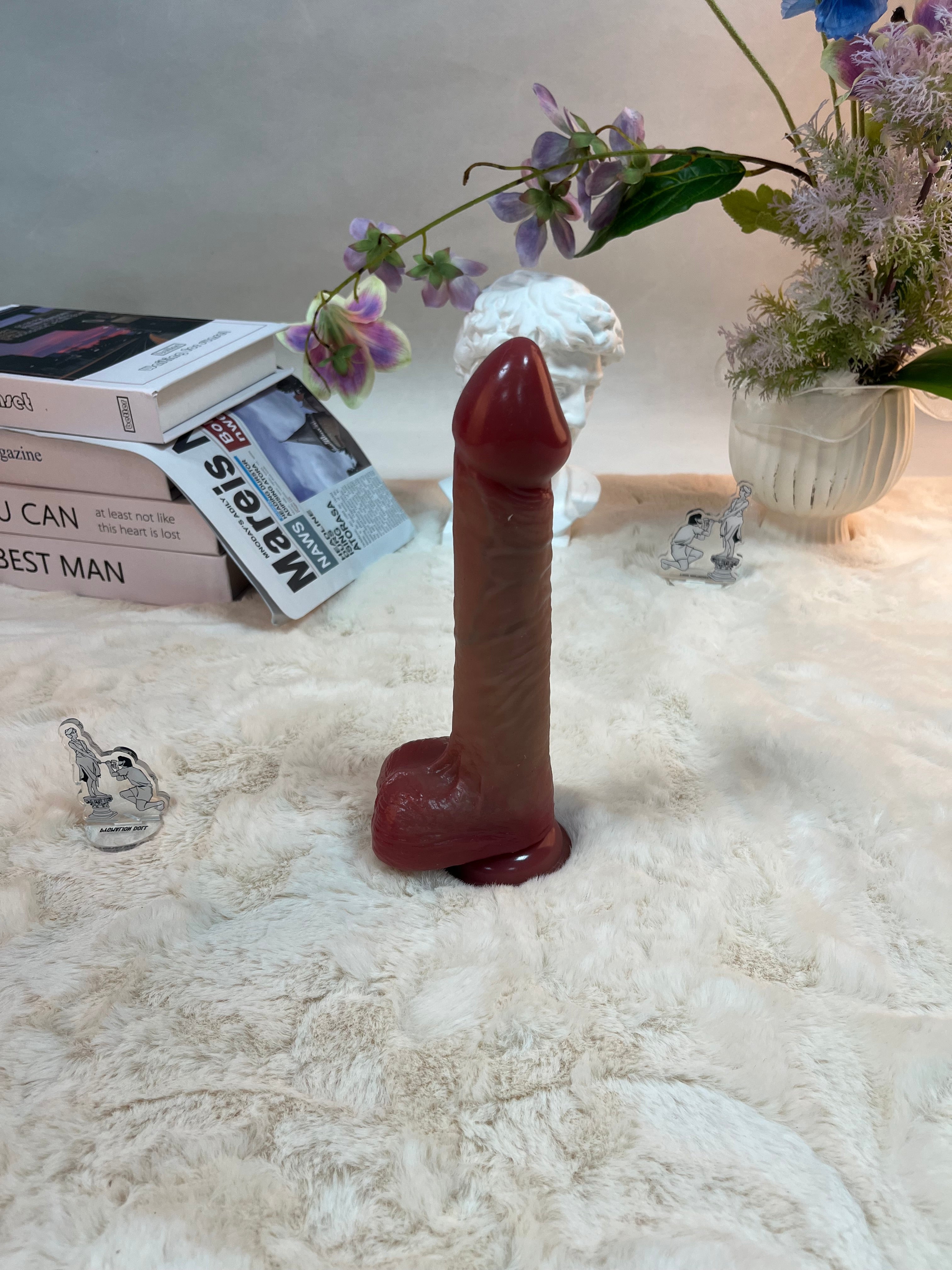 460g/1lb Premium Silicone Dildo with Heating, Vibration & Auto Thrusting