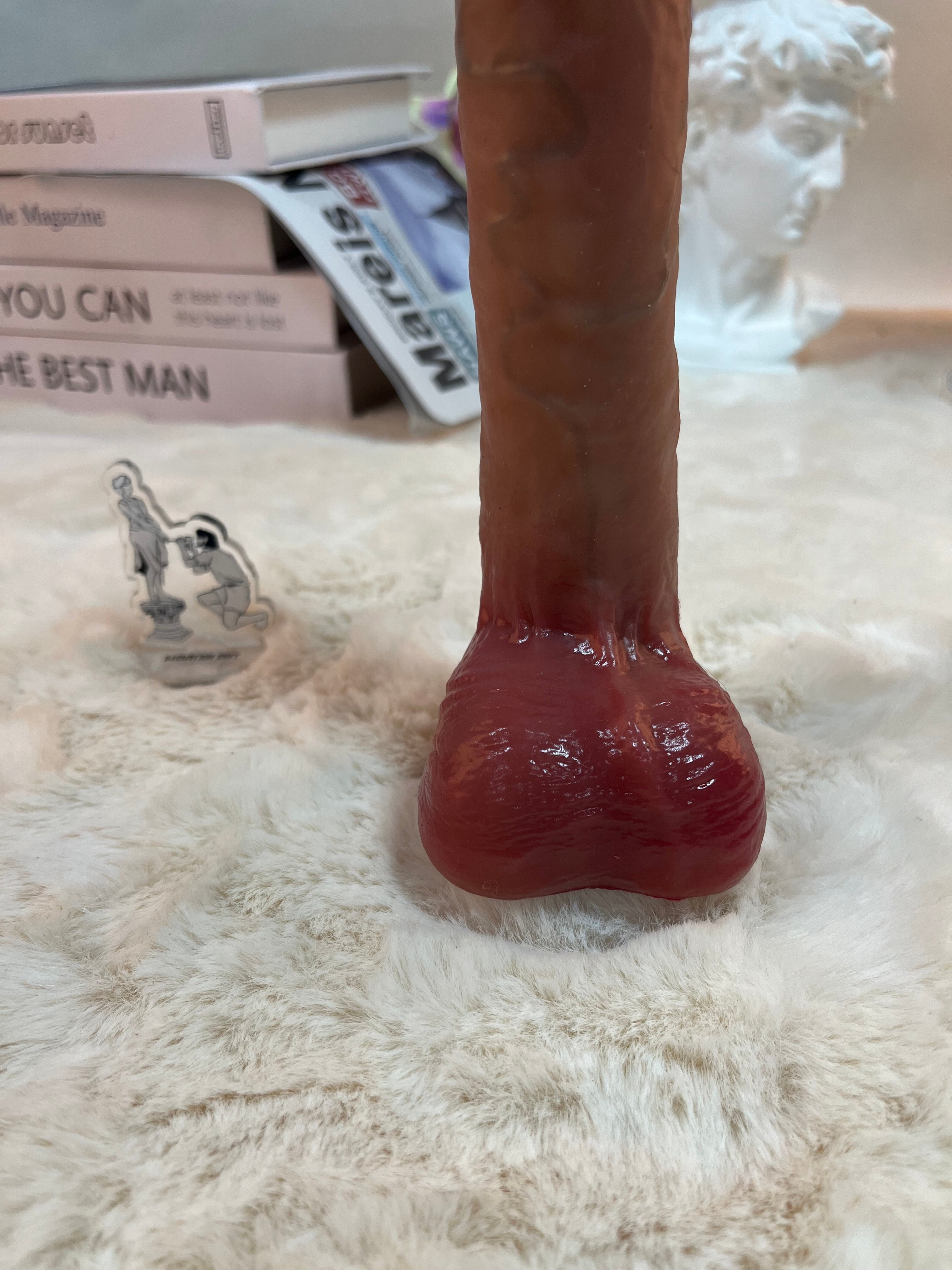 460g/1lb Premium Silicone Dildo with Heating, Vibration & Auto Thrusting