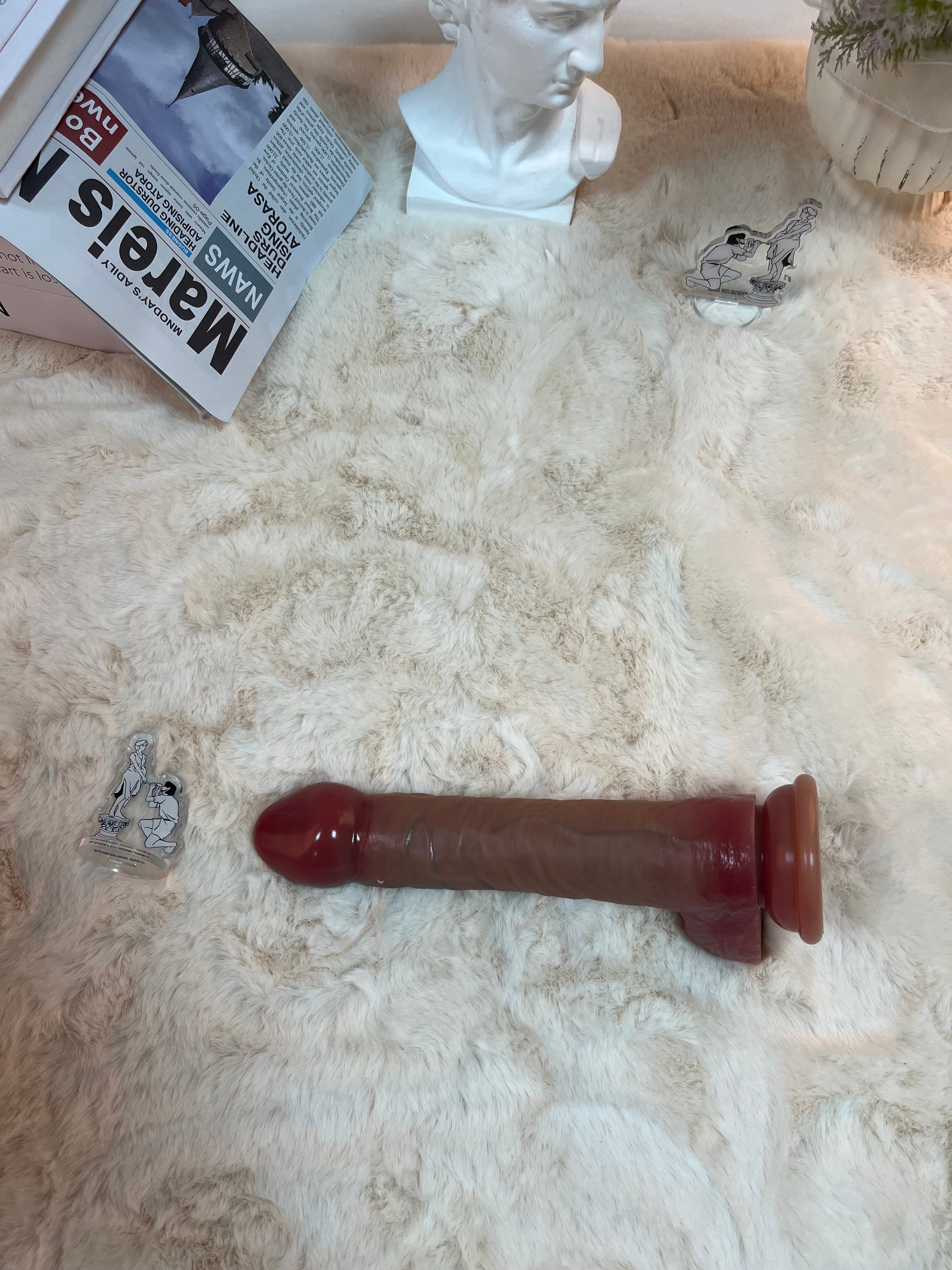 460g/1lb Premium Silicone Dildo with Heating, Vibration & Auto Thrusting