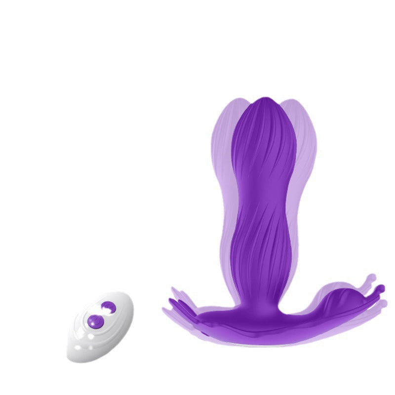 Retractable butterfly wearing wireless remote control invisible wearing female masturbation