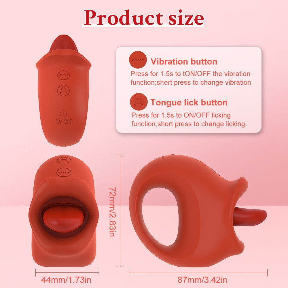 Female vibrating tongue licking masturbator electric tongue cunnilingus