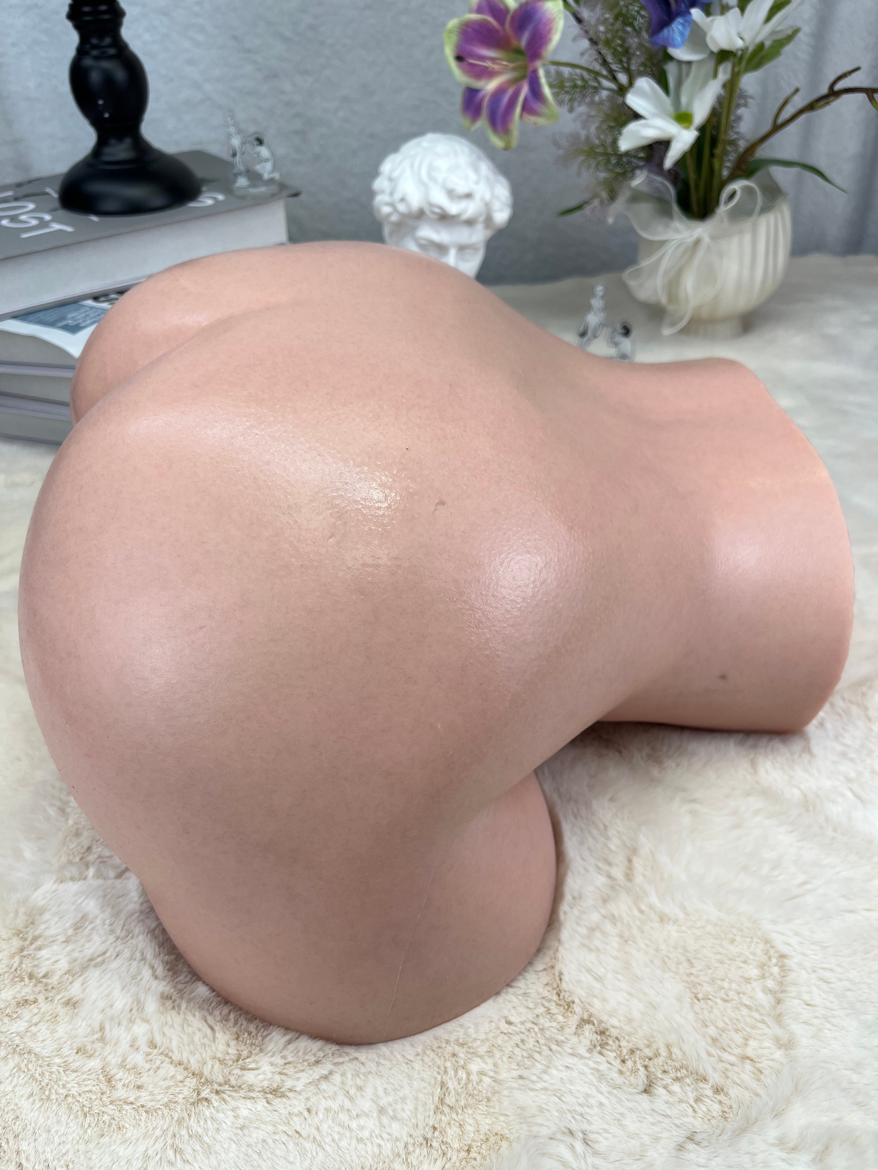 Free Shipping丨18kg/39.7lb 1:1 Molded Platinum Silicone Torso & Hip Model with Dual Channels – Ultra-Realistic Skin Texture, Fuller Proportions