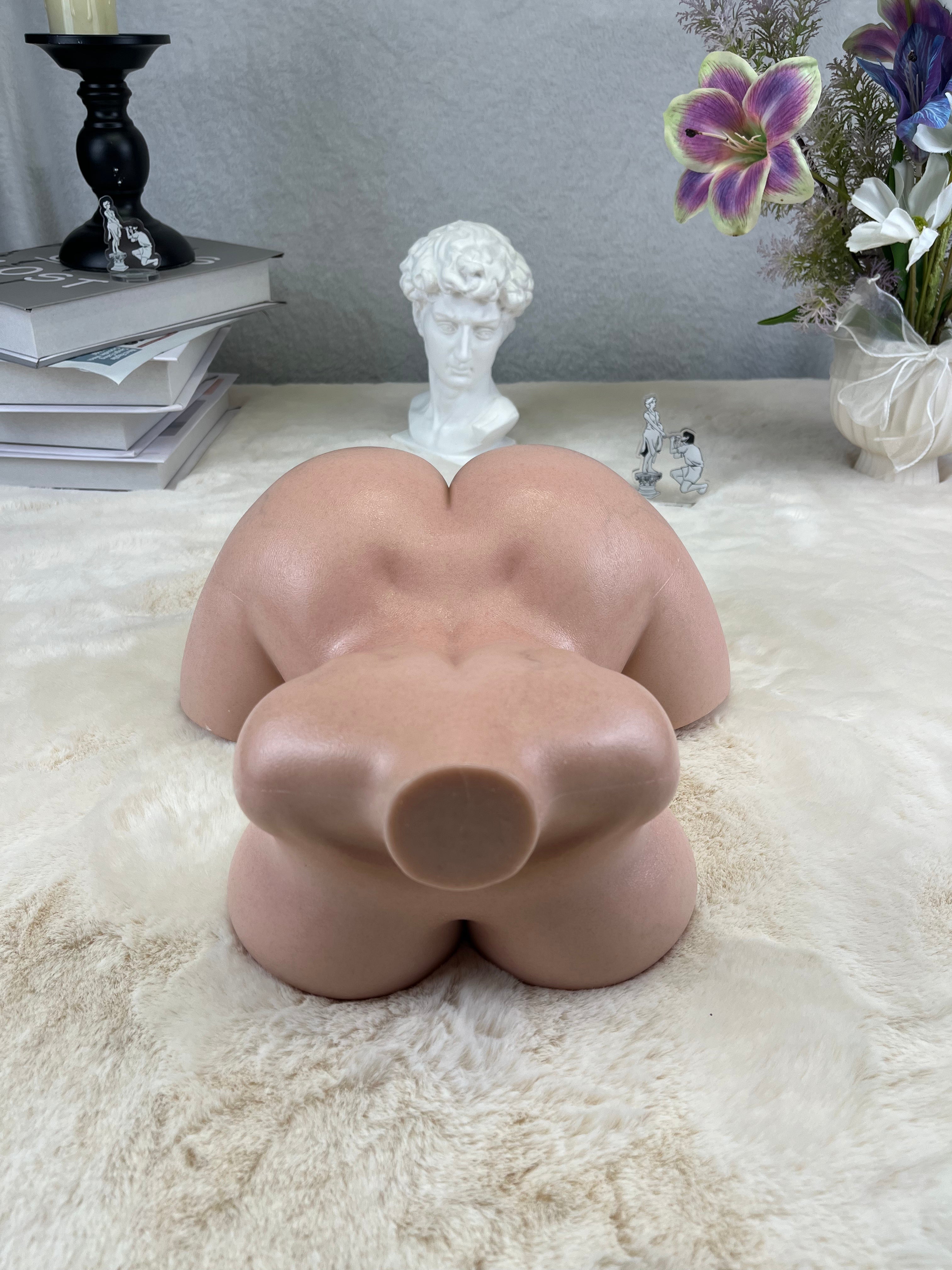 Free Shipping丨6kg/13.2lb Platinum Silicone 3-in-1 Mini Half Body Model with Full Bust & Dual Channels – Ultra-Realistic Skin Texture