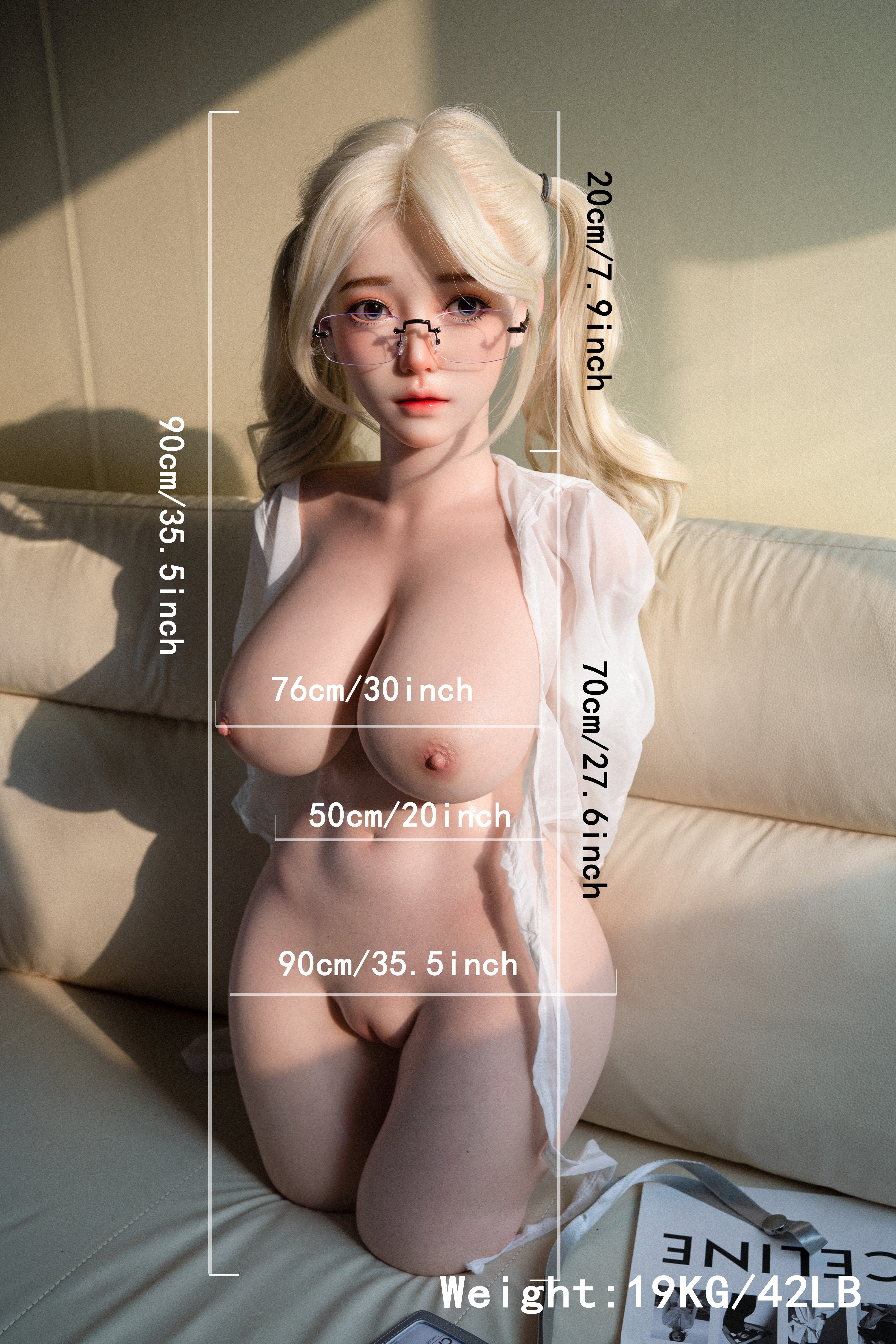 Free Shipping丨19kg/42lb 1:1 Molded Medical-Grade Full Silicone Torso with Open-Mouth Implanted Hair Soft Silicone Head – Ultra-Realistic Skin Texture