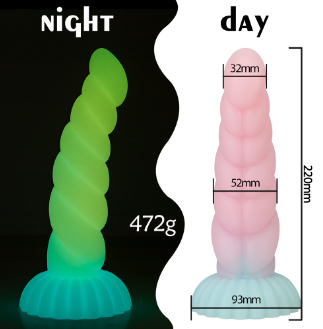 Free shipping丨Glow-in-the-Dark Colorful Dildo with Strong Suction Cup, Adult Toy for Women