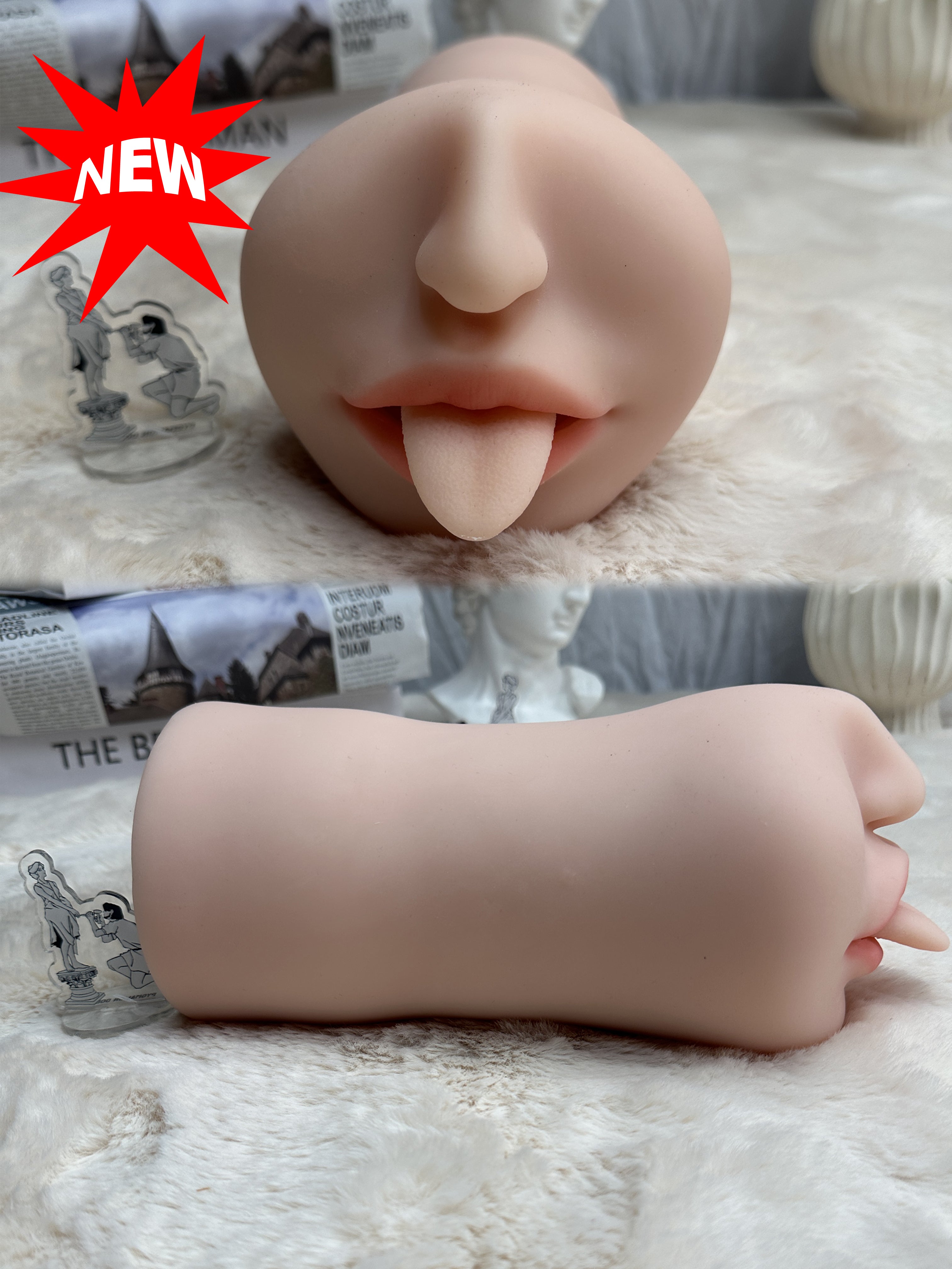 Realistic TPE Automatic Masturbator – Powerful Suction, Vibration & Tongue Design
